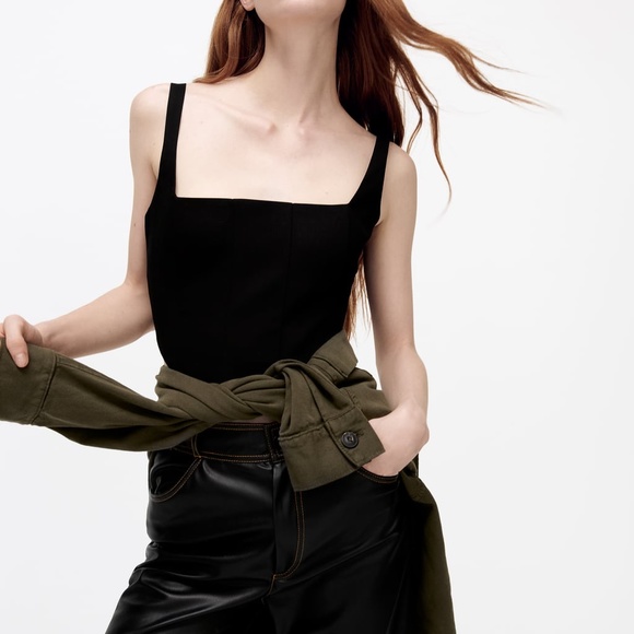 FAUX LEATHER STRAIGHT LEG PANTS - Picture 3 of 9